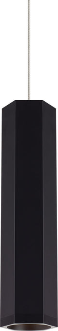 Blok Small Pendant | Matte Black and Satin Nickel |  Monopoint Bulb(s) Included