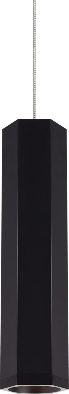 Blok Small Pendant | Matte Black and Satin Nickel |  Monopoint Bulb(s) Included