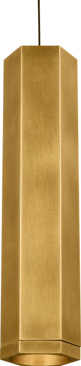 Blok Small Pendant | Aged Brass and Aged Brass |  FreeJack Bulb(s) Not Included