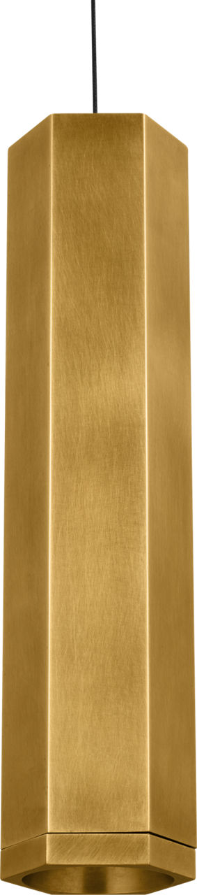 Blok Small Pendant | Aged Brass and Aged Brass |  Monopoint Bulb(s) Not Included