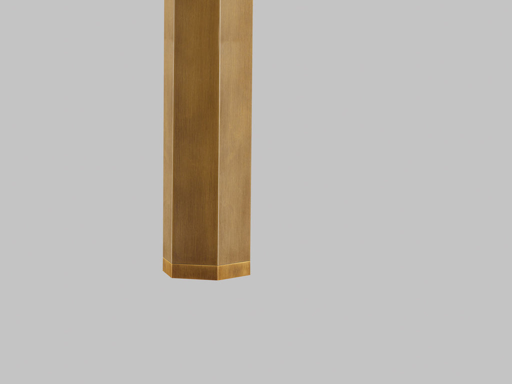Blok Small Pendant | Aged Brass and Aged Brass |  Monopoint Bulb(s) Included