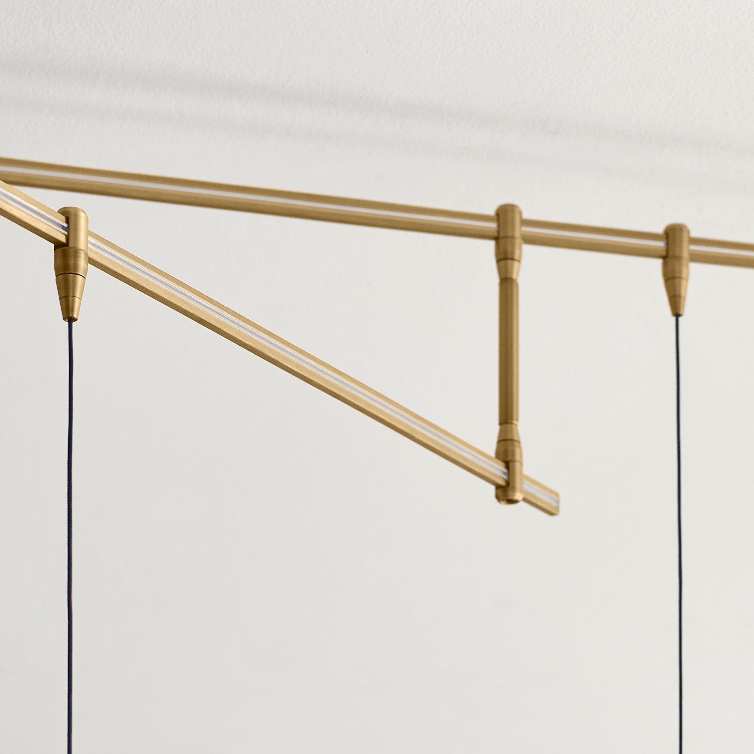 Blok Small Pendant | Aged Brass and Aged Brass |  MonoRail Bulb(s) Included