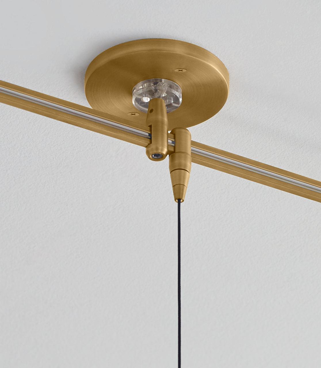 Blok Small Pendant | Aged Brass and Aged Brass |  MonoRail Bulb(s) Not Included