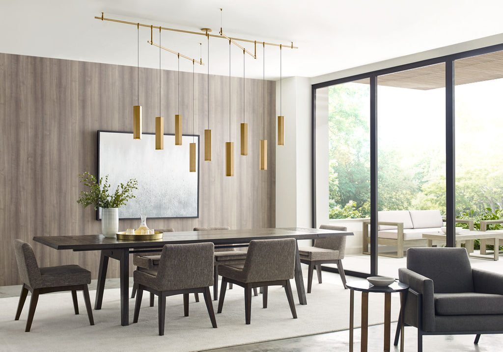 Blok Small Pendant | Aged Brass and Aged Brass |  MonoRail Bulb(s) Not Included
