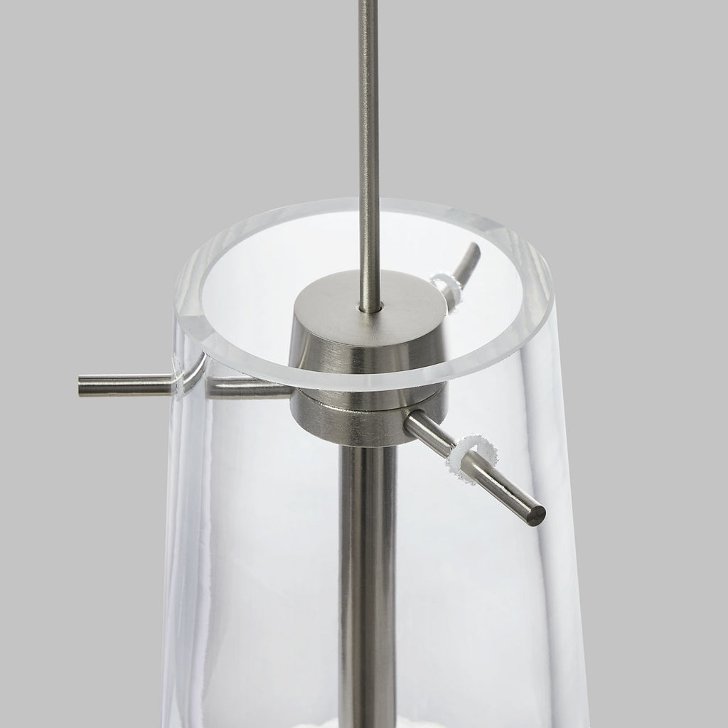 Bonn Pendant | Satin Nickel | Clear glass FreeJack Bulb(s) Included