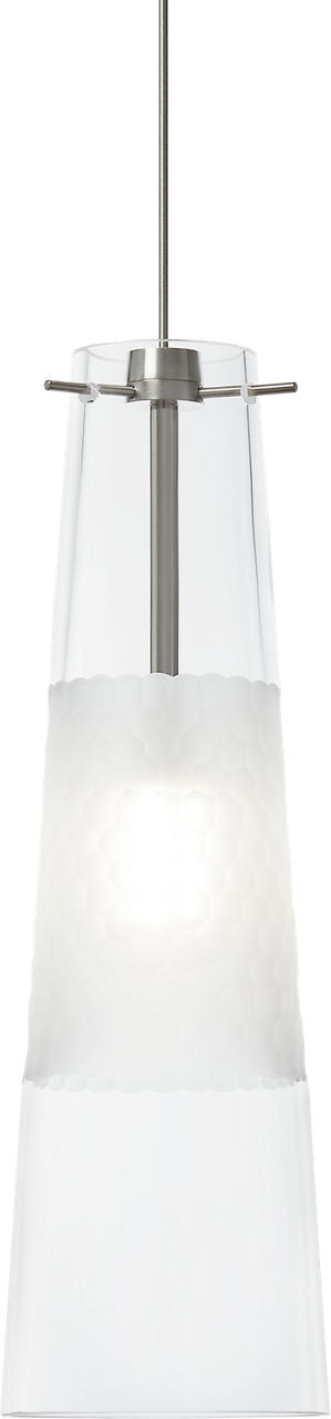 Bonn Pendant | Satin Nickel | Clear glass FreeJack Bulb(s) Included