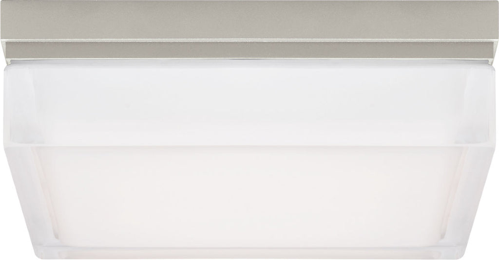 Boxie Large Flush Mount Large Satin Nickel LED 90 CRI 3000K 120-277V