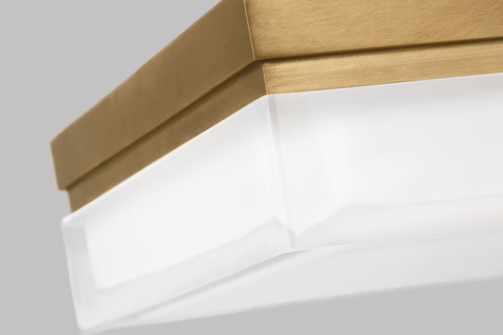 Boxie Large Flush Mount Large Natural Brass LED 2700K 90 CRI 2700k 120v-277v