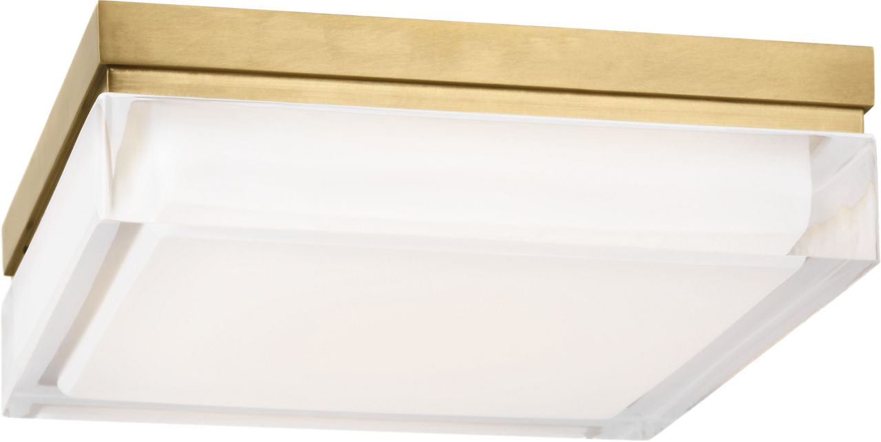 Boxie Large Flush Mount Large Natural Brass LED 2700K 90 CRI 2700k 120v-277v
