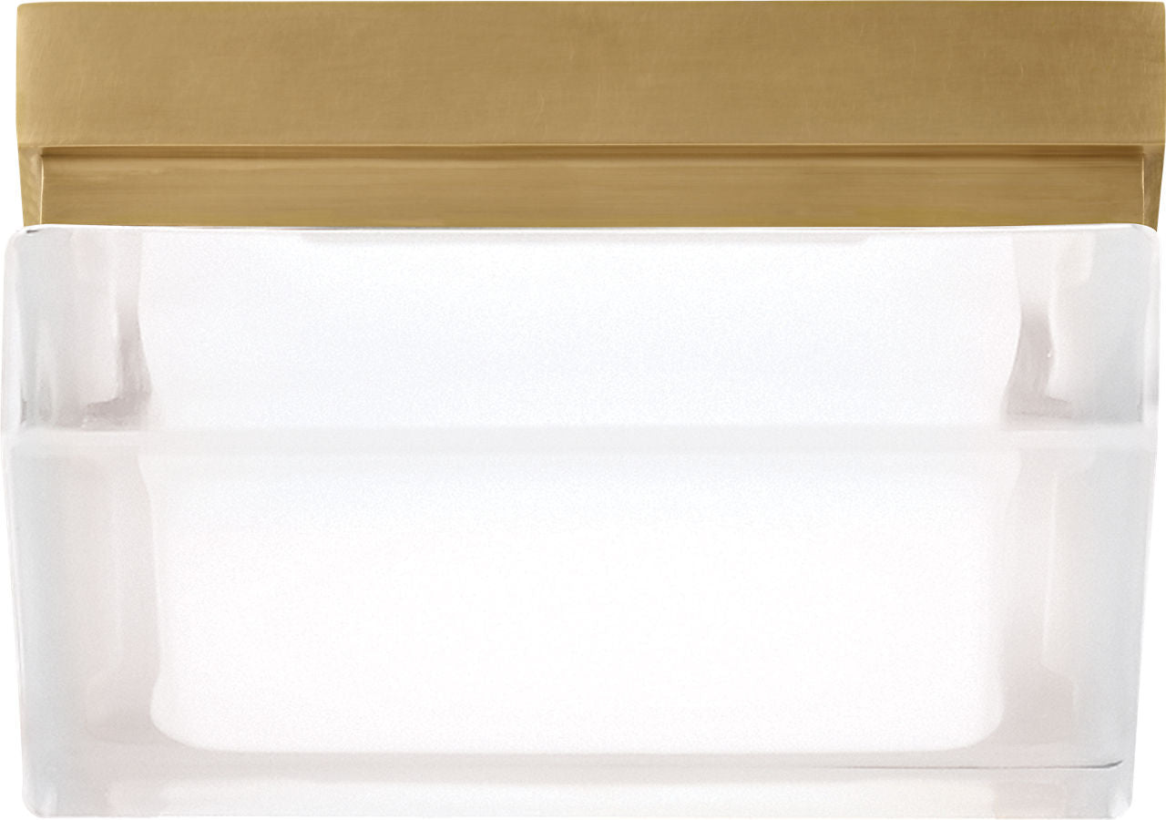 Boxie Small Flush Mount Small Natural Brass LED 2700K 90 CRI 2700k 120-277v