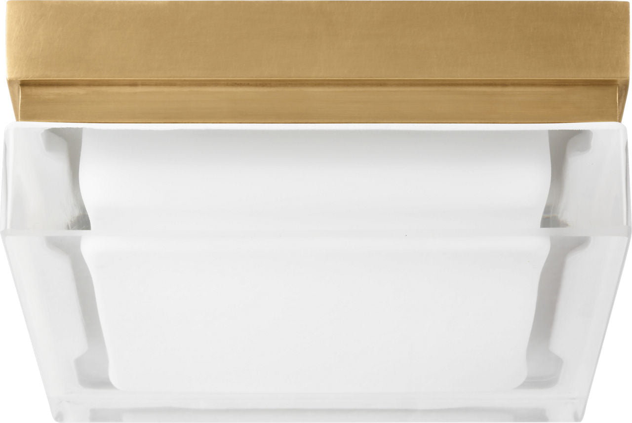 Boxie Small Flush Mount Small Natural Brass LED 2700K 90 CRI 2700k 120-277v