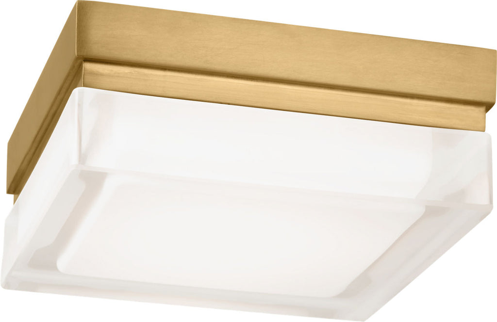 Boxie Small Flush Mount Small Natural Brass LED 2700K 90 CRI 2700k 120-277v