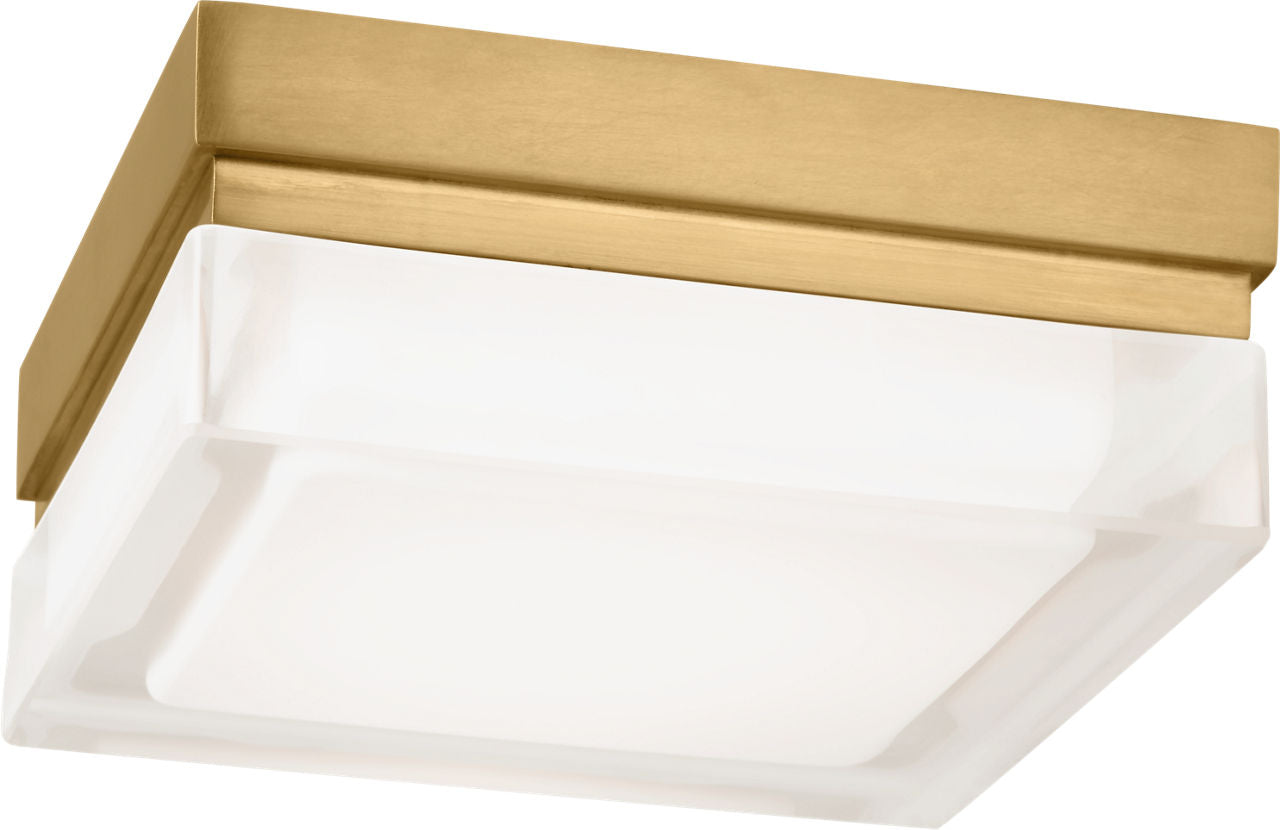 Boxie Small Flush Mount Small Natural Brass 3000K 90 CRI led 3000k 120-277v