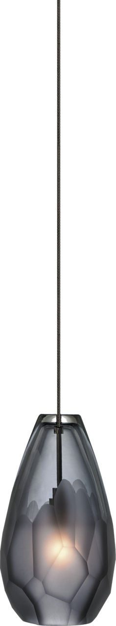 Briolette Pendant | Satin Nickel | Frost glass FreeJack Bulb(s) Not Included