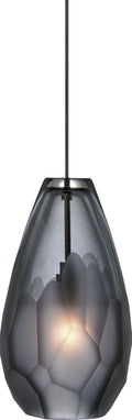 Briolette Pendant | Satin Nickel | Frost glass FreeJack Bulb(s) Included