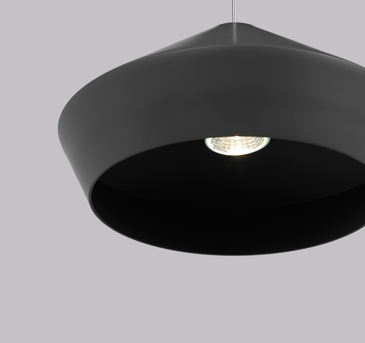 Brummel Pendant | Antique Bronze | Matte Charcoal Gray FreeJack Bulb(s) Not Included