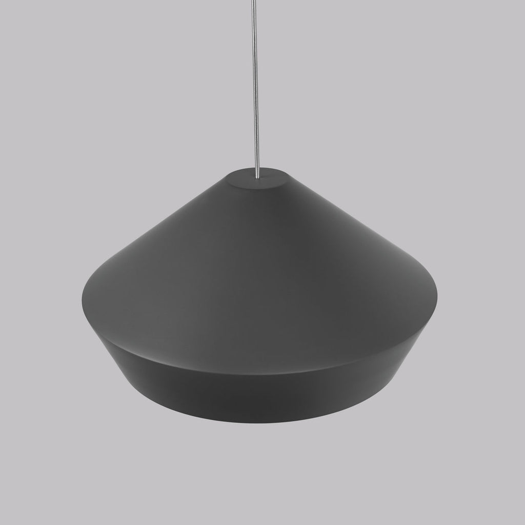 Brummel Pendant | Antique Bronze | Matte Charcoal Gray MonoRail Bulb(s) Included