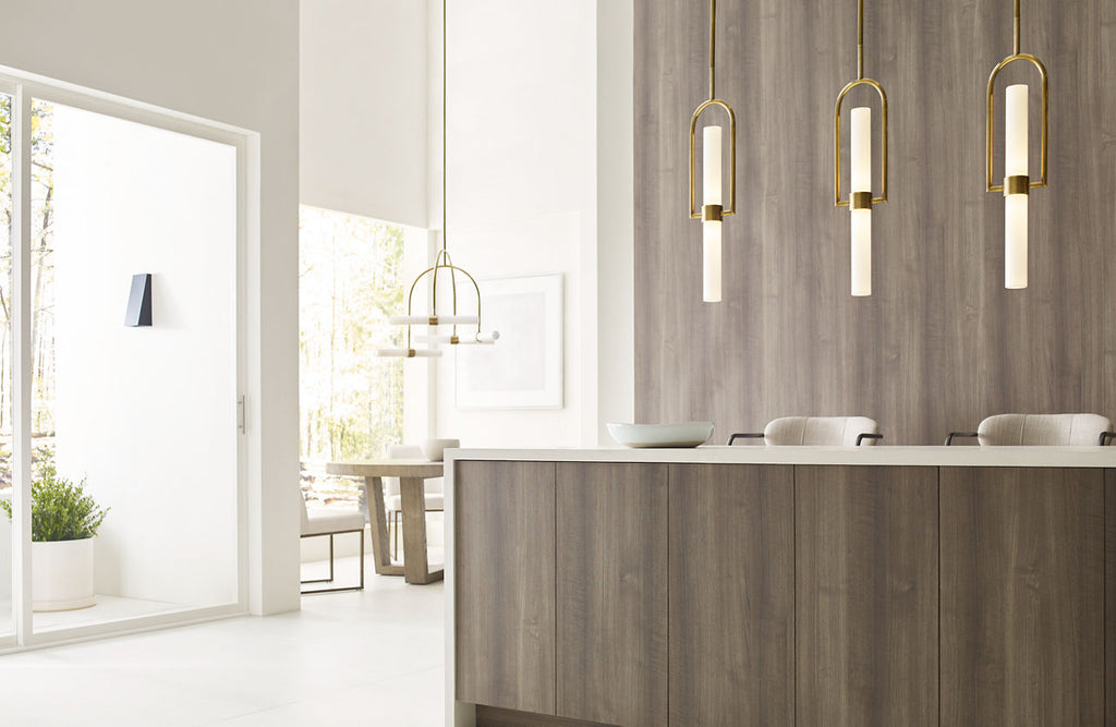 Calumn Pendant Natural Brass 3000K 90 CRI integrated led 90 cri 3000k 120v