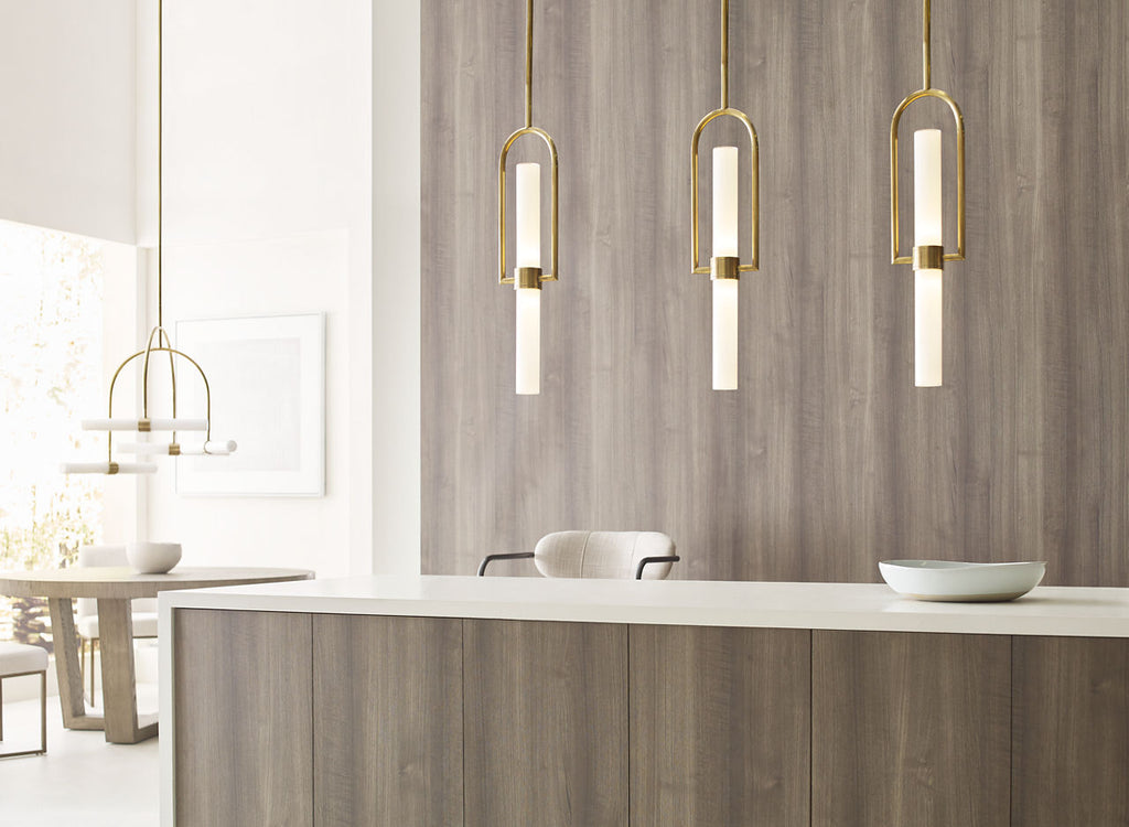 Calumn Pendant Natural Brass 3000K 90 CRI integrated led 90 cri 3000k 120v