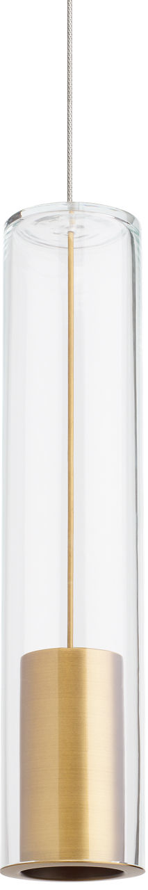 Captra Pendant | Aged Brass | Clear glass Monopoint Bulb(s) Not Included