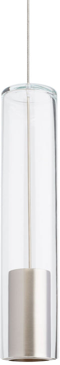 Captra Pendant | Satin Nickel | Clear glass Monopoint Bulb(s) Not Included