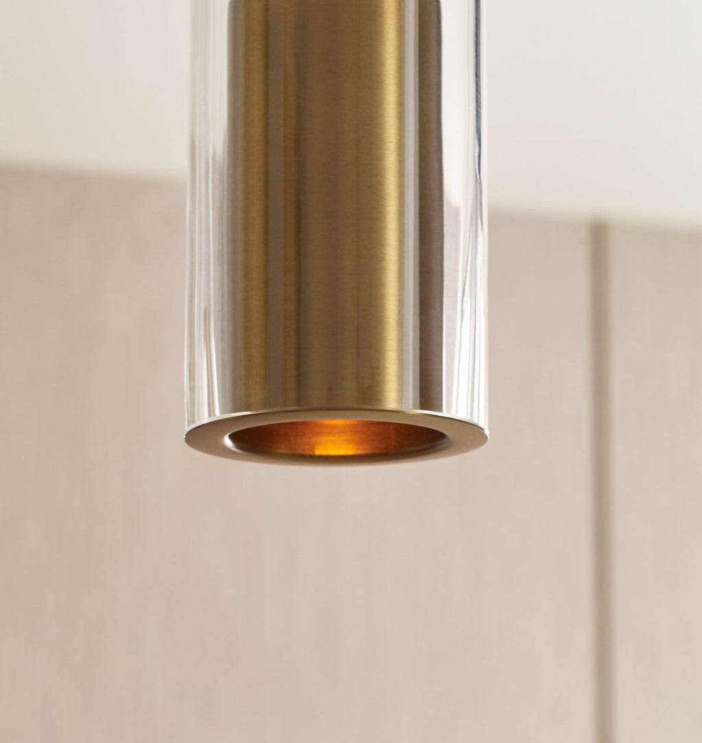 Captra Pendant | Aged Brass | Clear glass FreeJack Bulb(s) Included