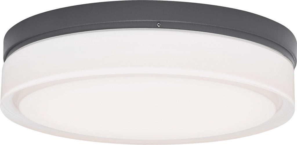 Cirque Large Outdoor Wall/Flush Mount Large Charcoal 3000K 90 CRI