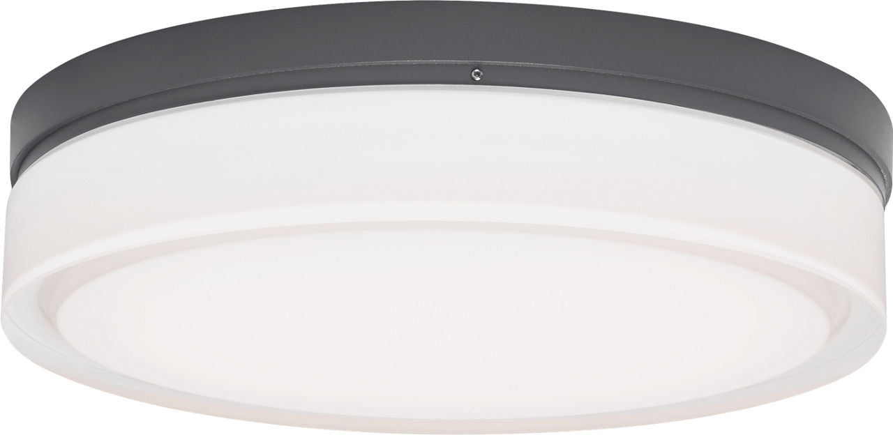Cirque Large Outdoor Wall/Flush Mount Large Charcoal 3000K 90 CRI