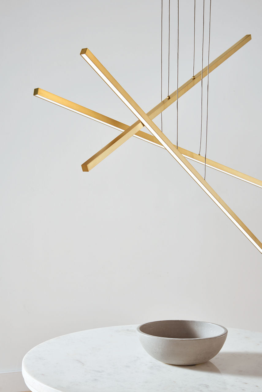 Essence Trio Linear Aged Brass LED 90 CRI 3000K 120V