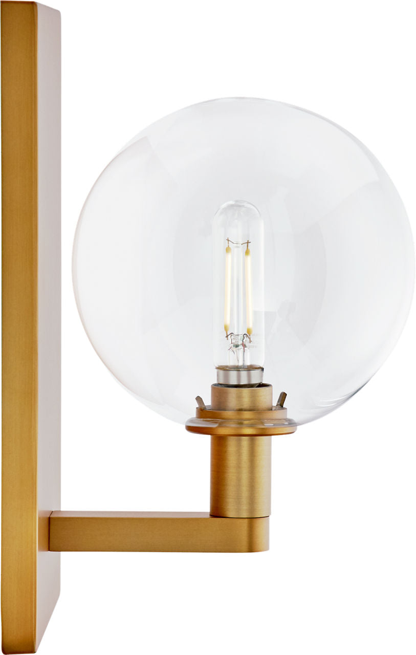 Gambit Single Wall Single Clear Aged Brass Bulb Not Included