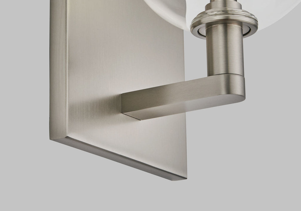 Gambit Single Wall Single Clear Satin Nickel Bulb Not Included