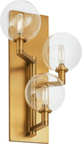 Gambit Triple Wall Triple Clear Aged Brass Bulb Not Included