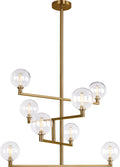 Gambit Chandelier Clear Aged Brass Bulb Not Included