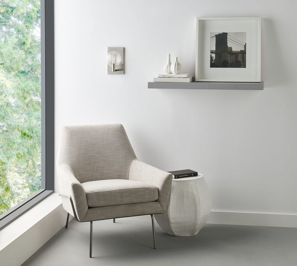 Gambit Single Wall Single Clear Satin Nickel 2700K 90 CRI led t6 90 cri 2700k 120v (t20/t24)