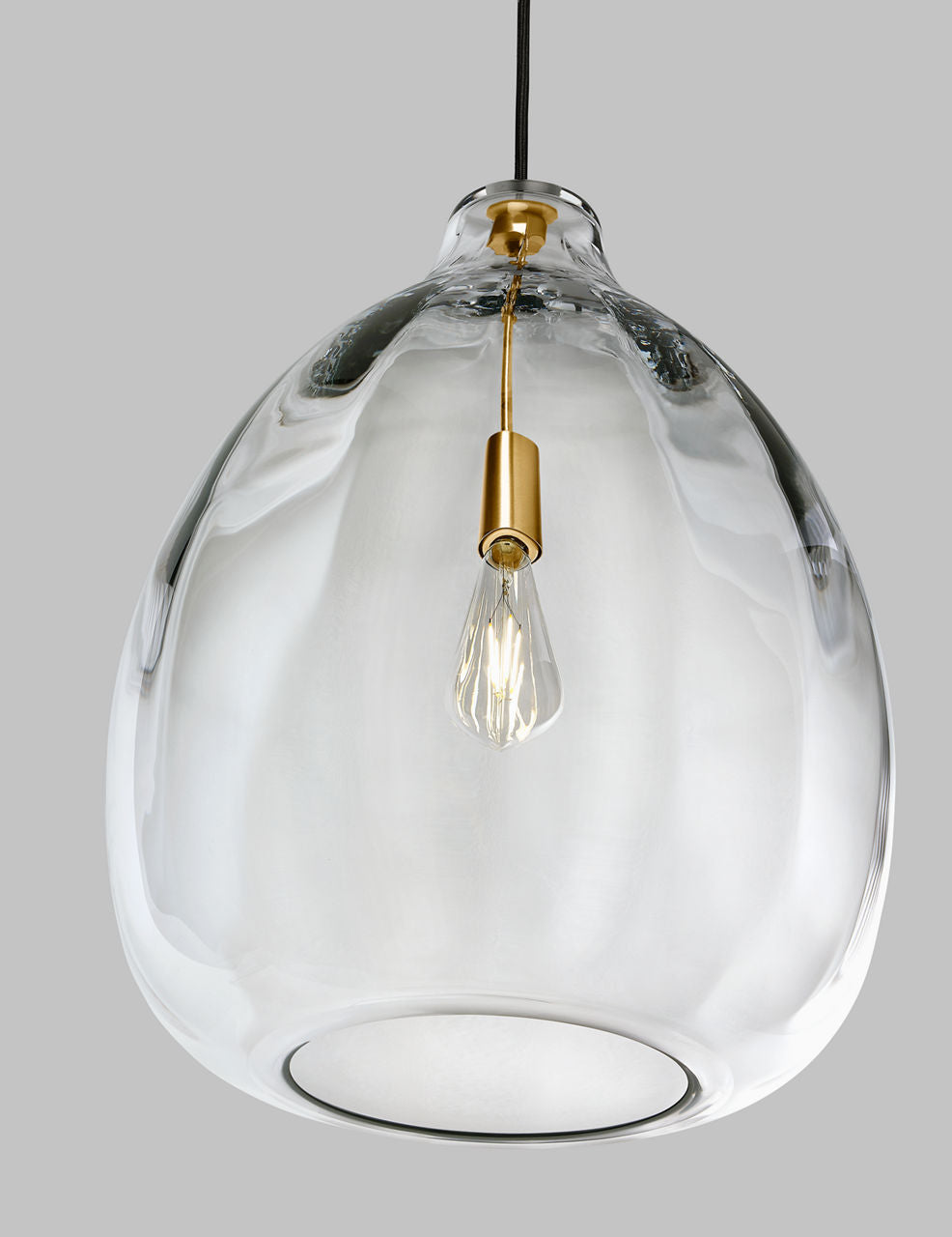 Harper Pendant | Clear Natural Brass Bulb Not Included