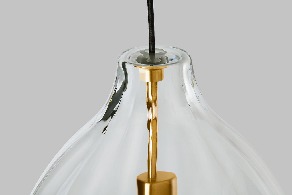 Harper Pendant | Clear Natural Brass Bulb Not Included