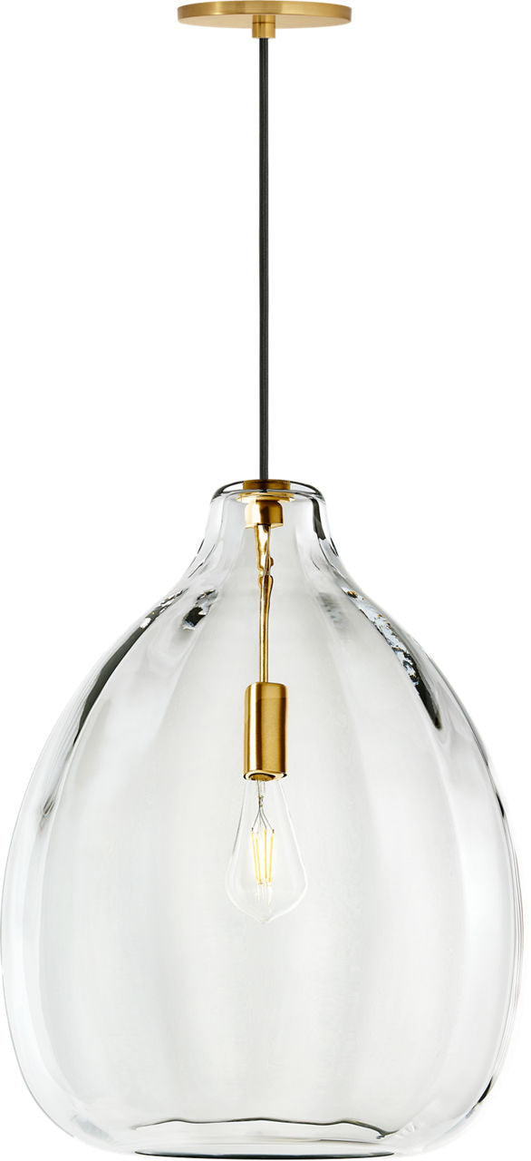 Harper Pendant | Clear Natural Brass Bulb Not Included