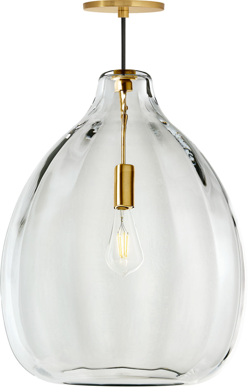 Harper Pendant Clear Natural Brass LED 2700K 90 CRI 90 cri 2700k 120v (t24)