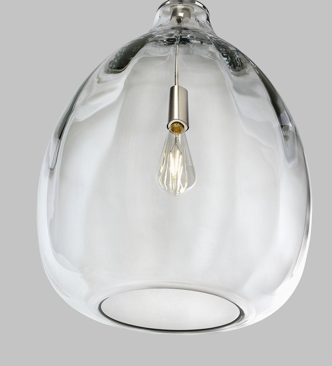 Harper Pendant Clear Satin Nickel Bulb Not Included