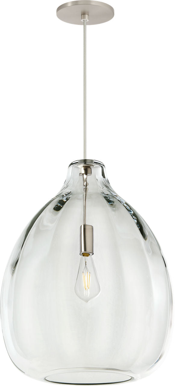 Harper Pendant Clear Satin Nickel Bulb Not Included