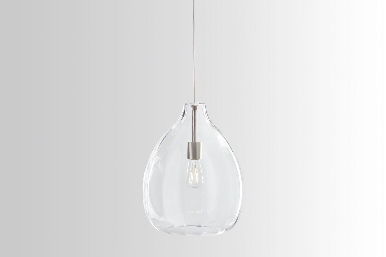Harper Pendant Clear Satin Nickel Bulb Not Included
