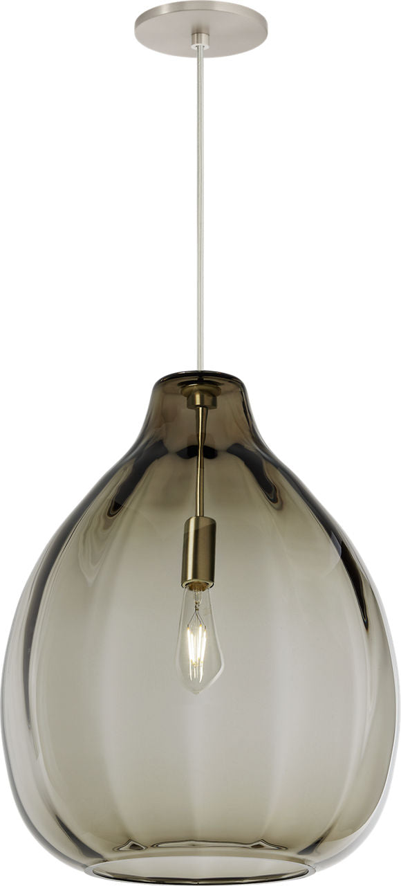 Harper Pendant Smoke Satin Nickel LED 2700K 90 CRI 90 cri 2700k 120v (t24)