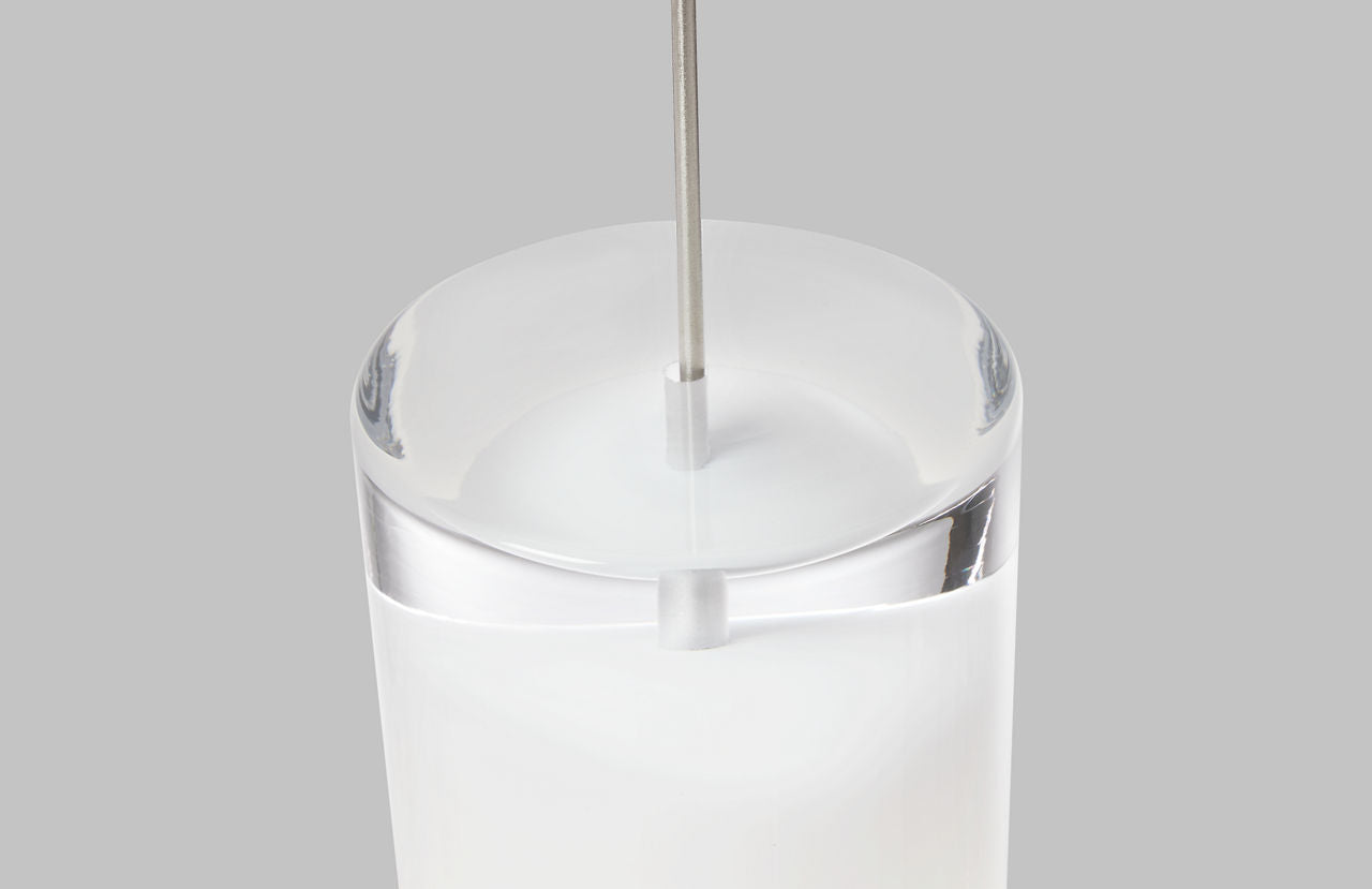 Horizon Pendant | Satin Nickel | Frost glass MonoRail Bulb(s) Not Included
