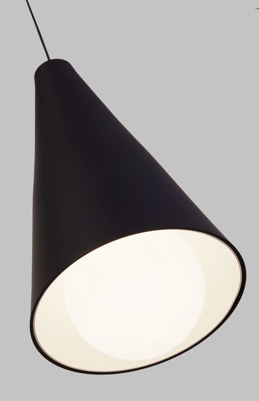 Joni Mini Pendant | Nightshade Black | Frost Glass Monopoint Bulb(s) Included