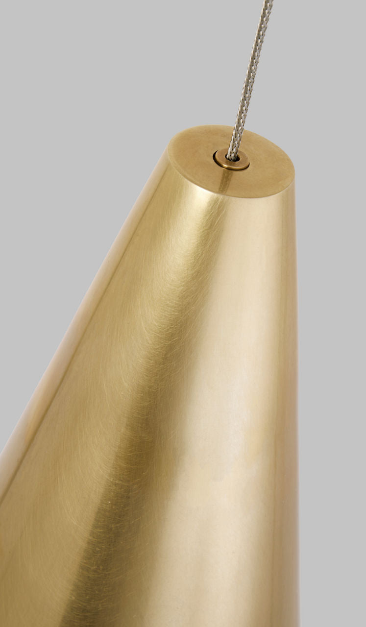 Joni Mini Pendant | Natural Brass | Frost Glass Monopoint Bulb(s) Included