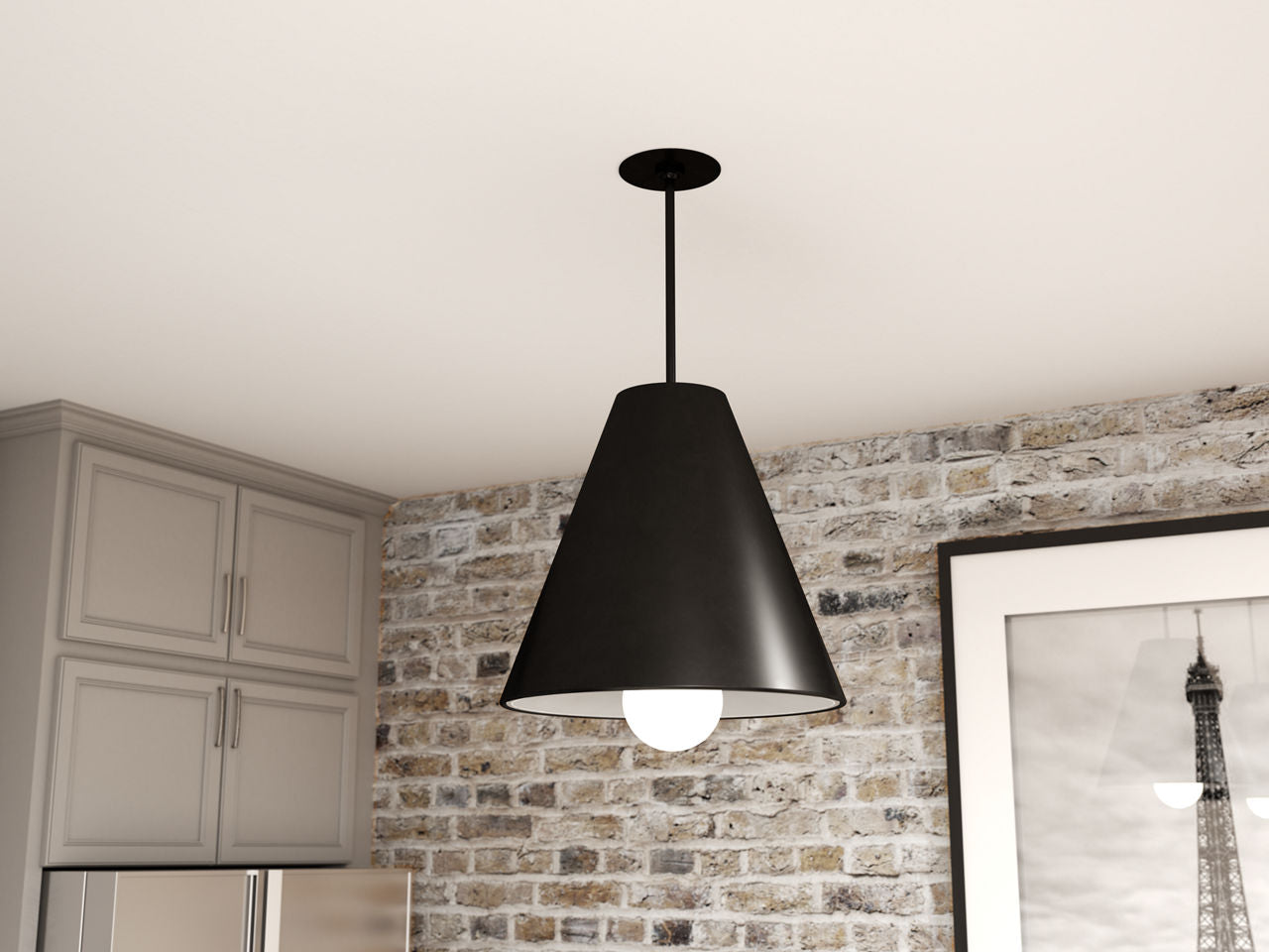 Joni Pendant Matte Black 3000K 90 CRI integrated 90 cri 3000k 120v