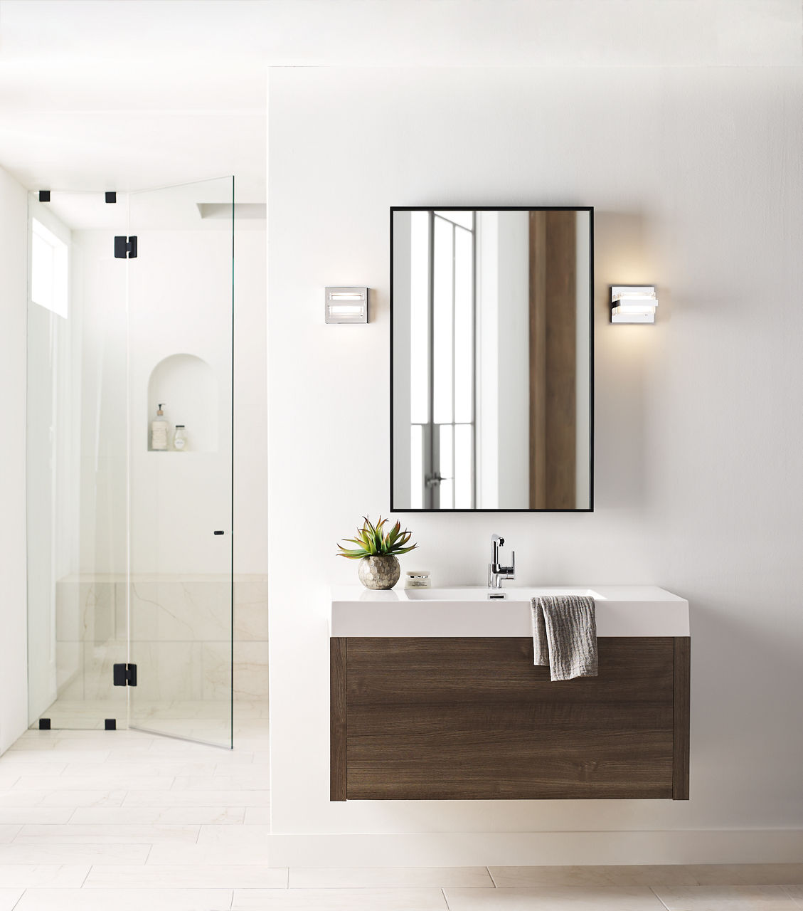 Kamden 1-Light Wall/Bath Chrome LED 90 CRI 3000K 120V