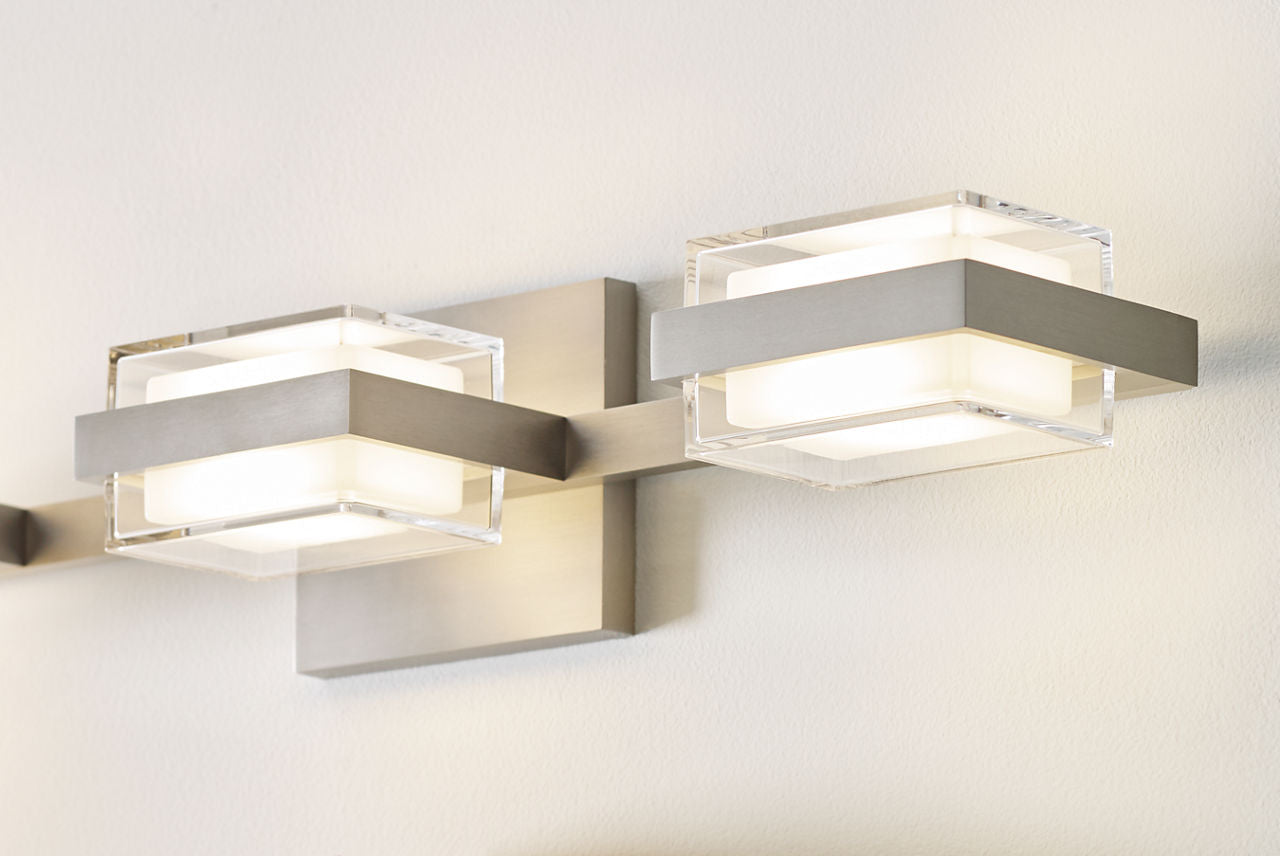 Kamden 3-Light Bath 3 Shallow Satin Nickel LED 90 CRI 3000K 120V