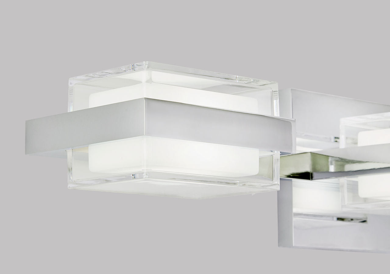 Kamden 3-Light Bath 3 Shallow Chrome LED 90 CRI 3000K 120V