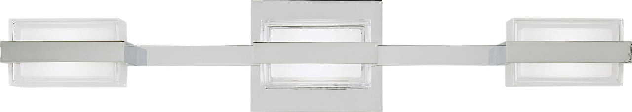 Kamden 3-Light Bath 3 Shallow Chrome LED 90 CRI 3000K 120V